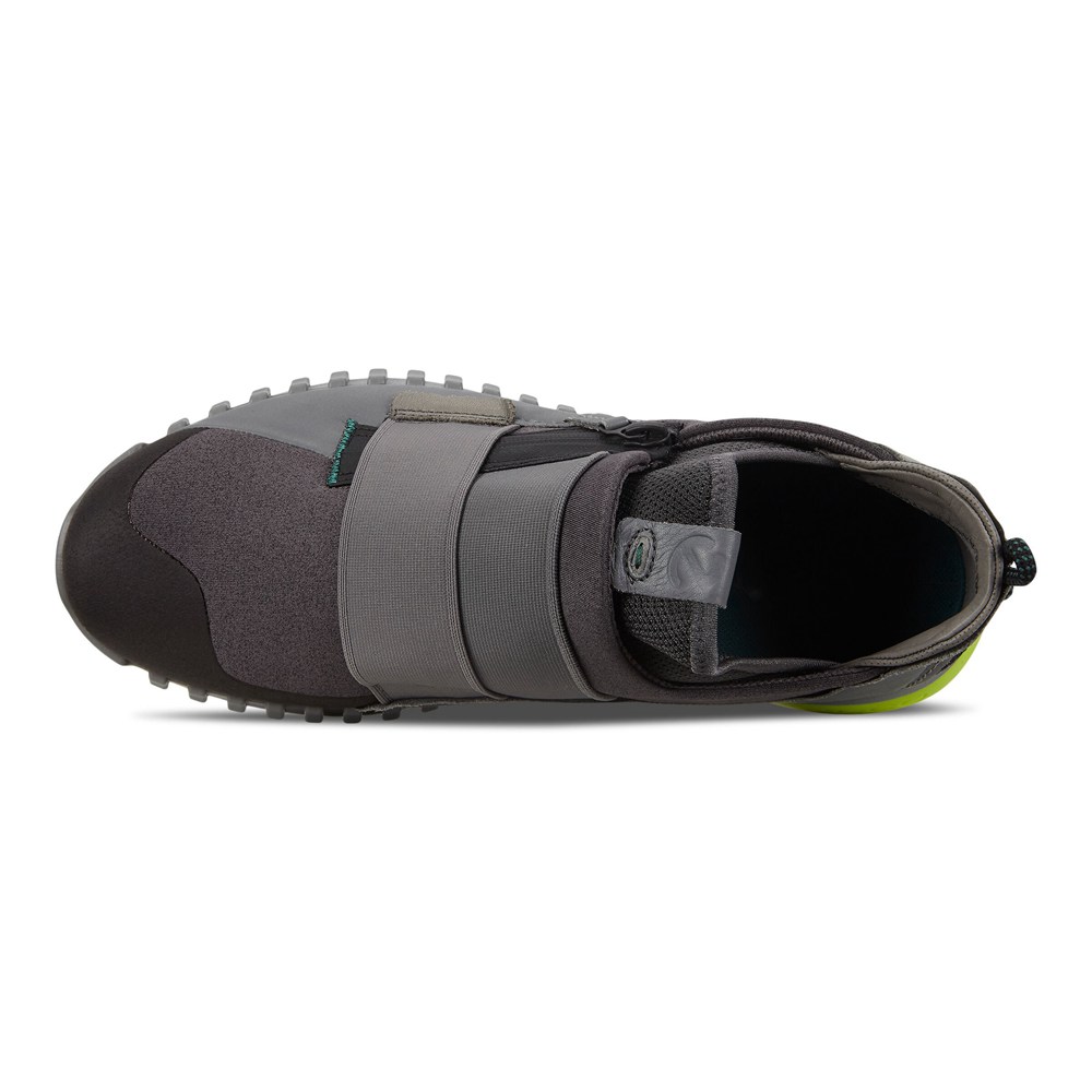 Mens Slip On - ECCO Zipflex Shoes - Dark Grey - 0268EITLZ